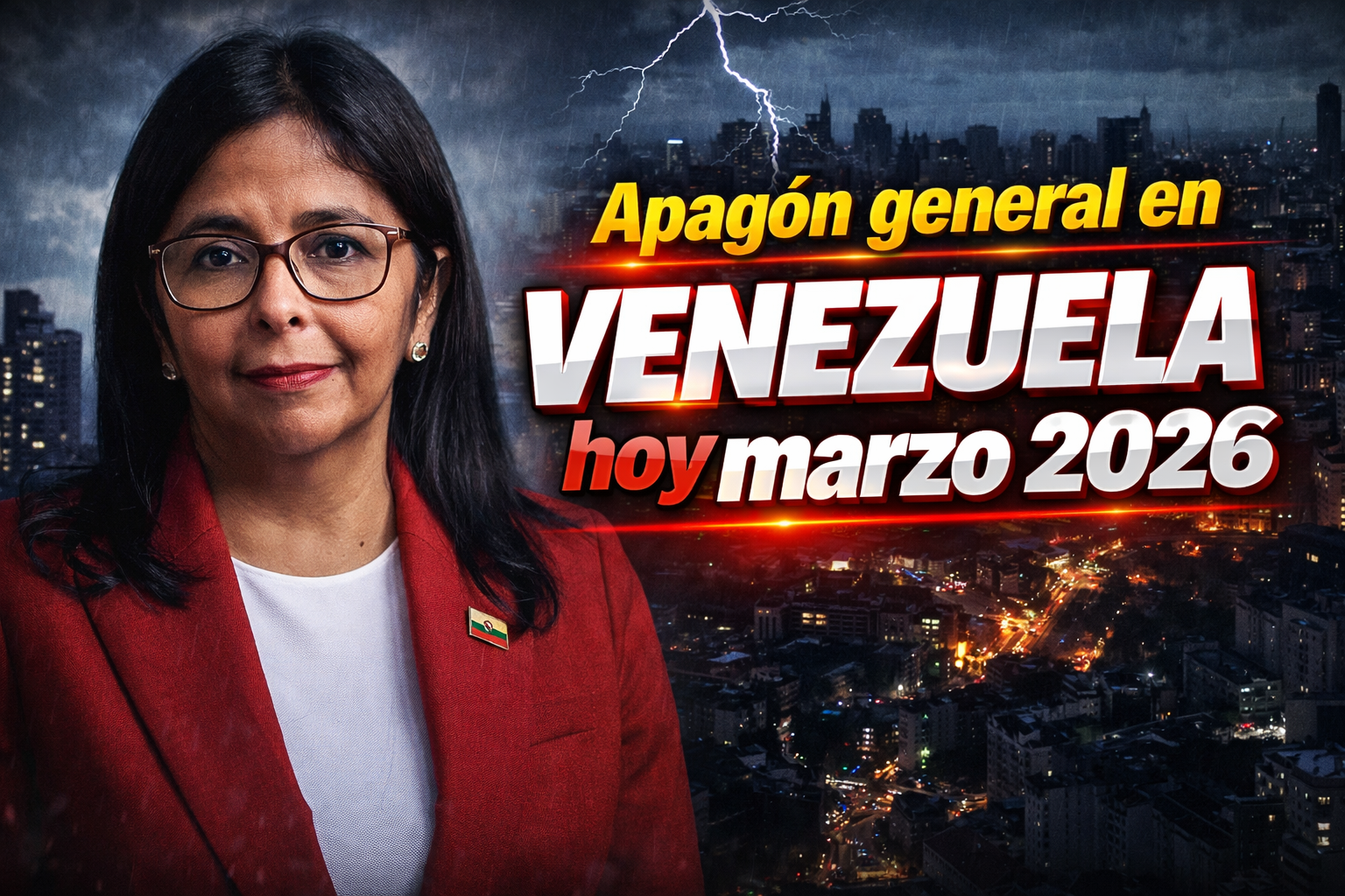 Apagón general en Venezuela hoy marzo 2026 reportan fallas eléctricas masivas en varios estados