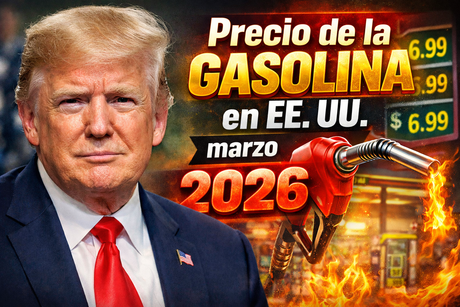 Precio de la gasolina en EE. UU. marzo 2026 guerra con Irán dispara el petróleo y presiona la inflación