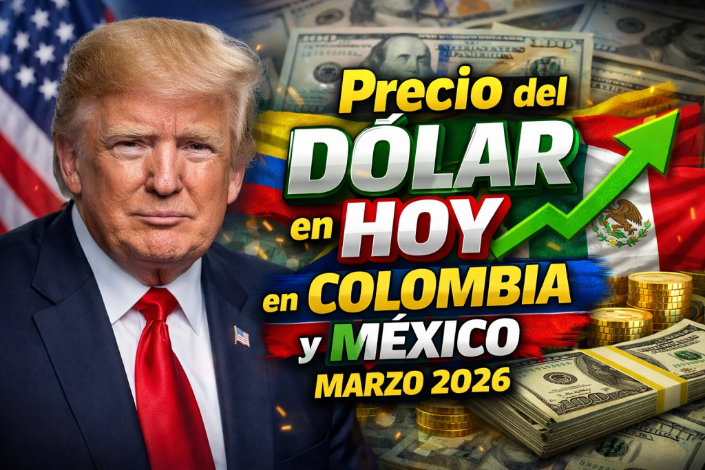 Precio del dólar hoy en Colombia y México marzo 2026 cotización actual y variación del USD frente al peso