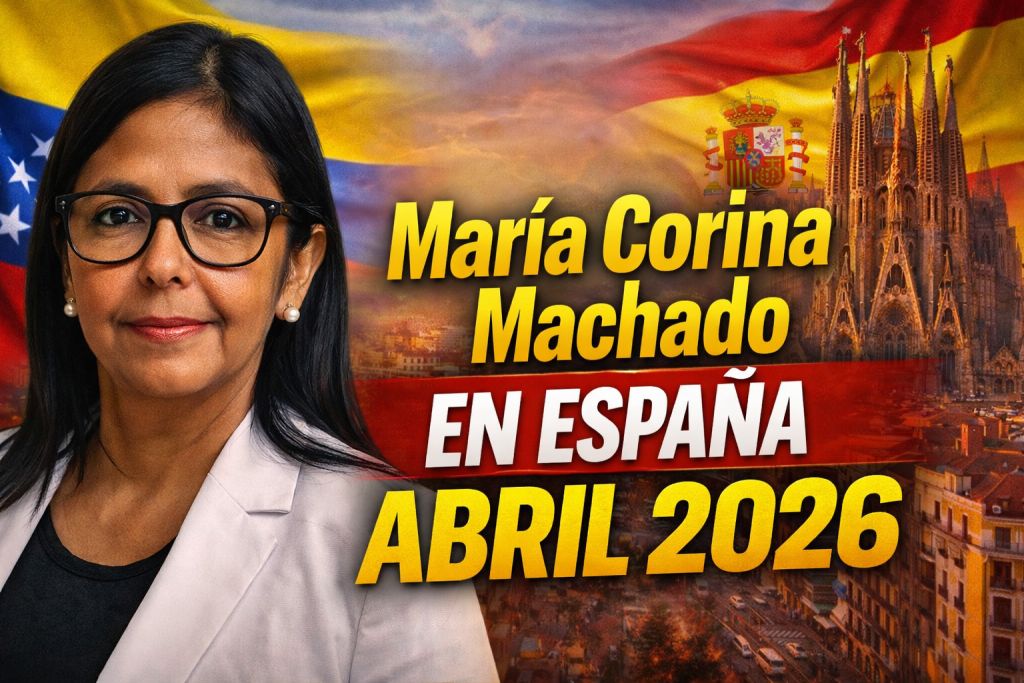 María Corina Machado en España abril 2026 митin en Madrid y apoyo político internacional